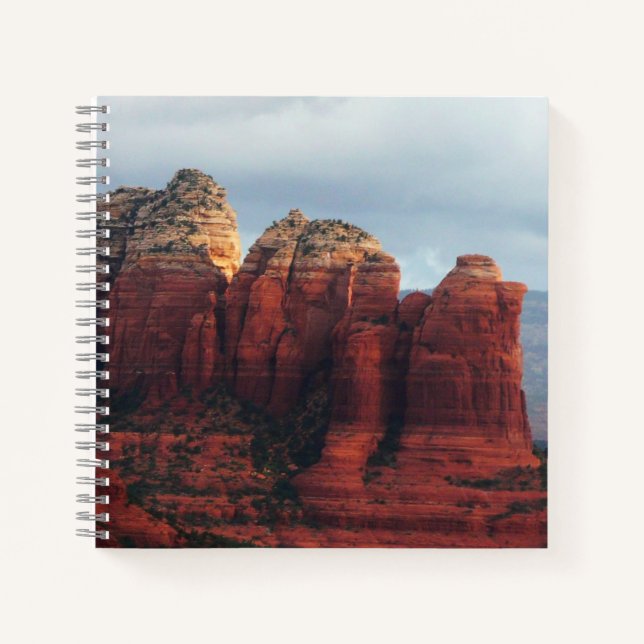 Cloudy Coffee Pot Rock in Sedona Arizona Notebook (Front)