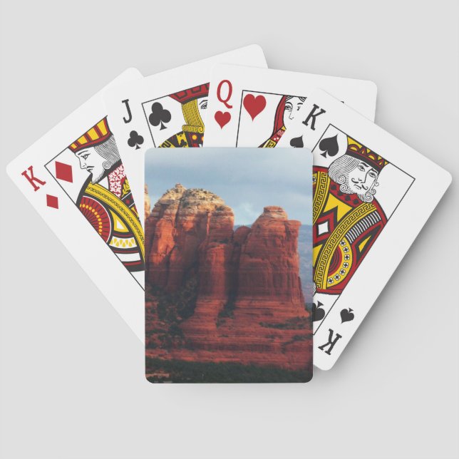 Cloudy Coffee Pot Rock in Sedona Arizona Poker Cards (Back)
