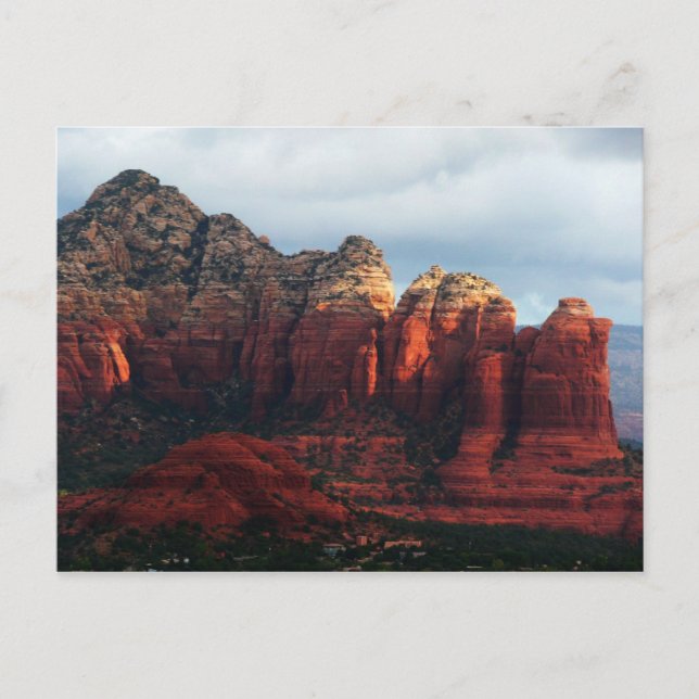 Cloudy Coffee Pot Rock in Sedona Arizona Postcard (Front)