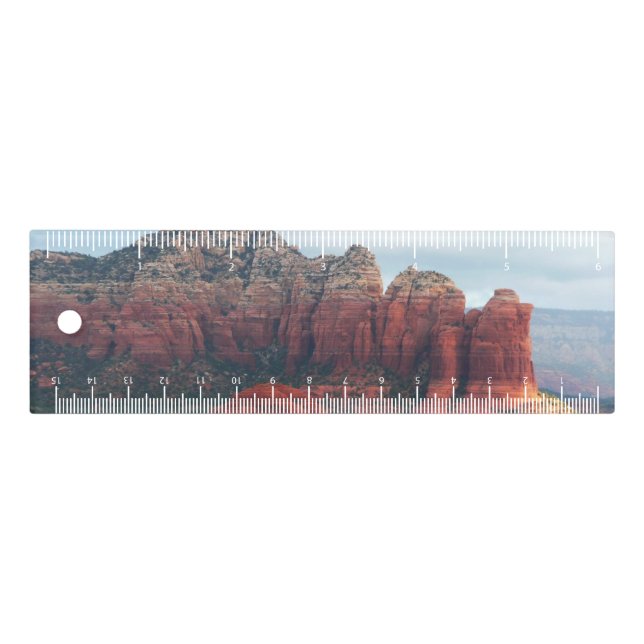Cloudy Coffee Pot Rock in Sedona Arizona Ruler (Front)