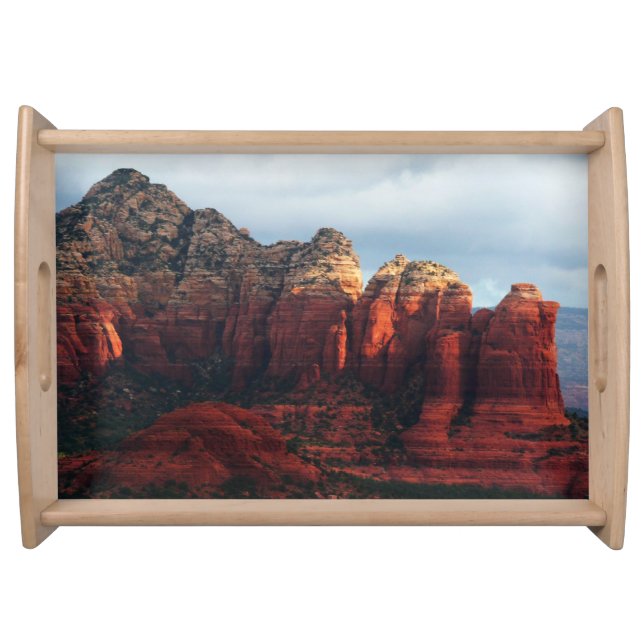 Cloudy Coffee Pot Rock in Sedona Arizona Serving Tray (Front)
