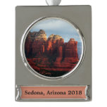 Cloudy Coffee Pot Rock in Sedona Arizona Silver Plated Banner Ornament