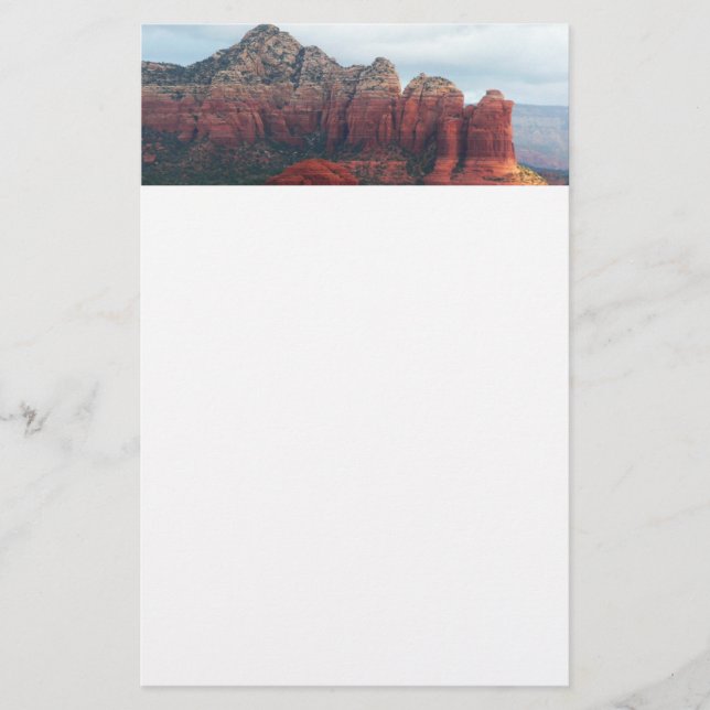 Cloudy Coffee Pot Rock in Sedona Arizona Stationery (Front)