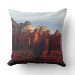 Cloudy Coffee Pot Rock in Sedona Arizona Throw Pillow