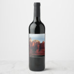 Cloudy Coffee Pot Rock in Sedona Arizona Wine Label
