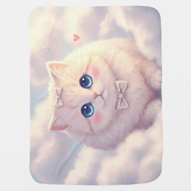 Cloudy Cuddle Cat Blanket (Front)