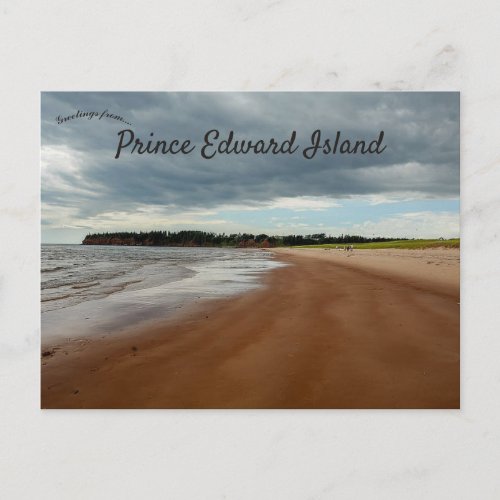 Cloudy Day on a Beach in Prince Edward Island Postcard