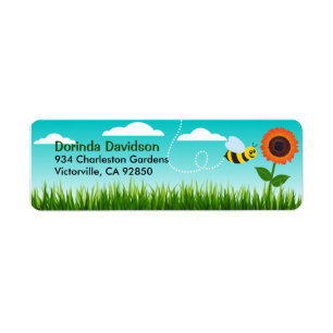 Cloudy Day Return Address Label