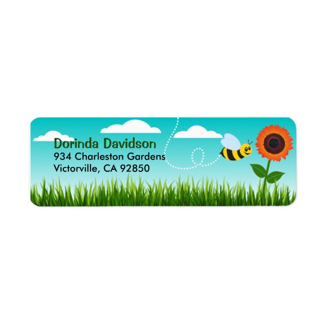 Cloudy Day Return Address Label (Front)
