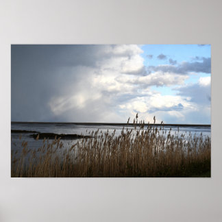 Cloudy Day Waterscape Poster
