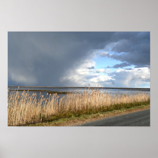 Cloudy Day Waterscape Poster