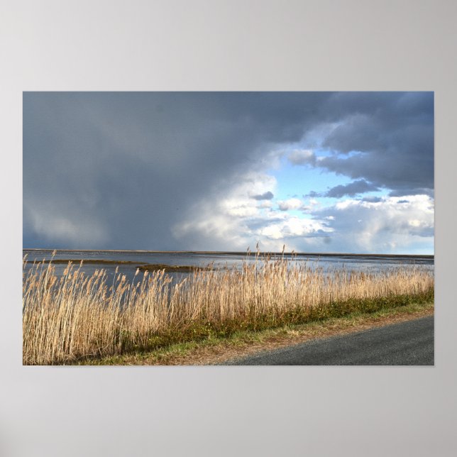 Cloudy Day Waterscape Poster (Front)