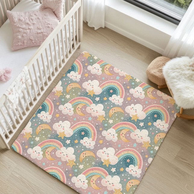 Cloudy Dreams Rug Pastel Magic for Baby’s Room (Cloudy Dreams Rug Pastel Magic for Baby’s Room)