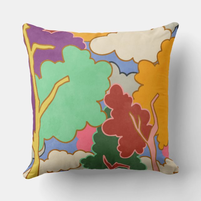 Cloudy Dreams Throw Pillow (Back)