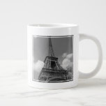Cloudy Eiffel In Black and White, 2015 Giant Coffee Mug