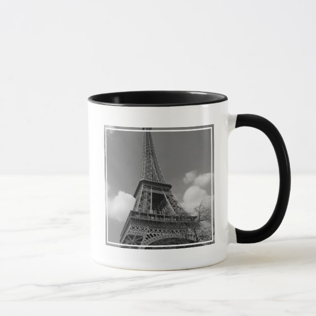 Cloudy Eiffel In Black and White, 2015 Mug (Right)