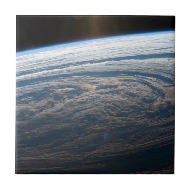 Cloudy Formations In The South Indian Ocean. Ceramic Tile (Front)