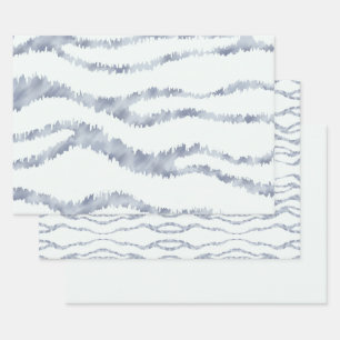 Cloudy Gray Zebra Eraser Scratch Ar Wrapping Paper Sheets