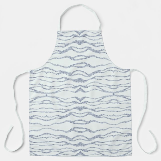 Cloudy Gray Zebra Eraser Scratch Art Apron (Front)