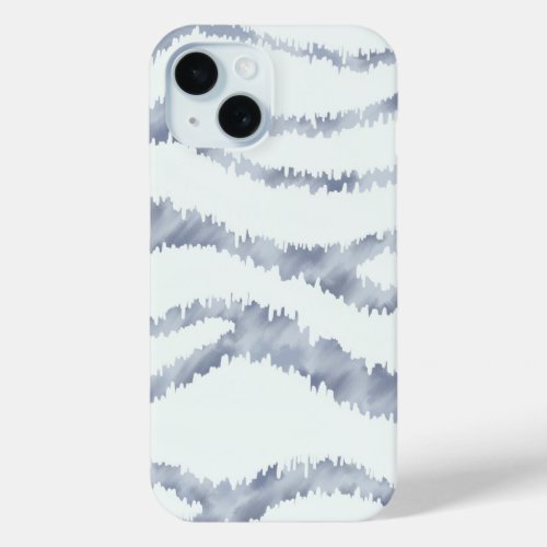 Cloudy Gray Zebra Eraser Scratch Art iPhone 15 Case