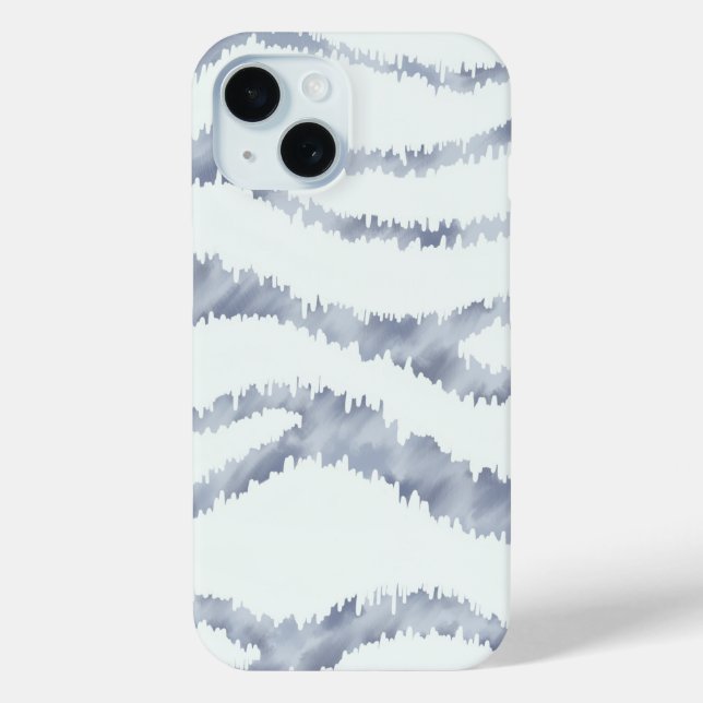 Cloudy Gray Zebra Eraser Scratch Art Case-Mate iPhone Case (Back)