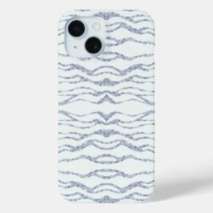 Cloudy Gray Zebra Eraser Scratch Art iPhone 15 Case