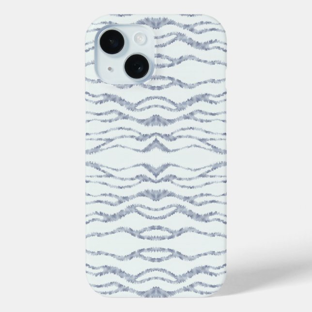 Cloudy Gray Zebra Eraser Scratch Art Case-Mate iPhone Case (Back)