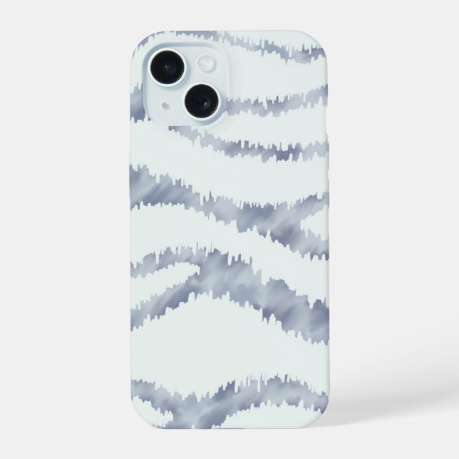 Cloudy Gray Zebra Eraser Scratch Art Iphone Case (Back)