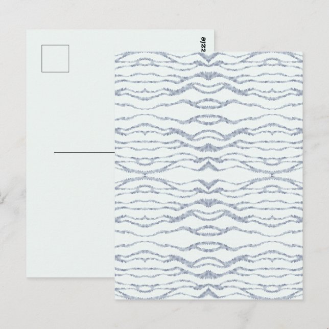 Cloudy Gray Zebra Eraser Scratch Art Postcard (Front/Back)