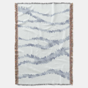 Cloudy Gray Zebra Eraser Scratch Art Throw Blanket