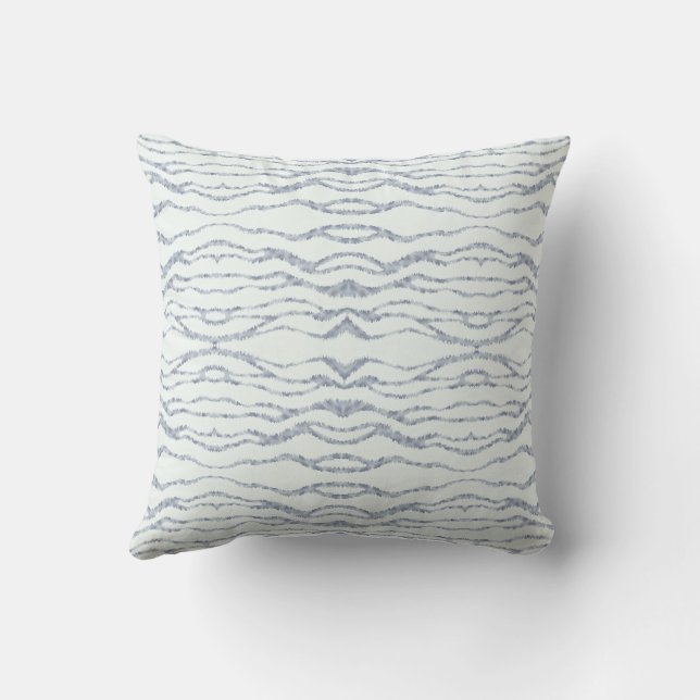 Cloudy Gray Zebra Eraser Scratch Art Throw Pillow (Back)