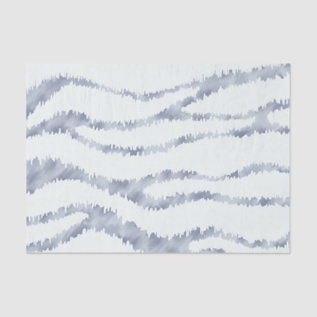 Cloudy Gray Zebra Eraser Scratch Art Tissue Paper (Front)