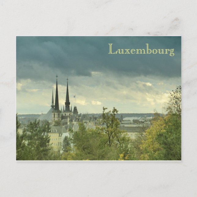Cloudy Luxembourg Postcard (Front)