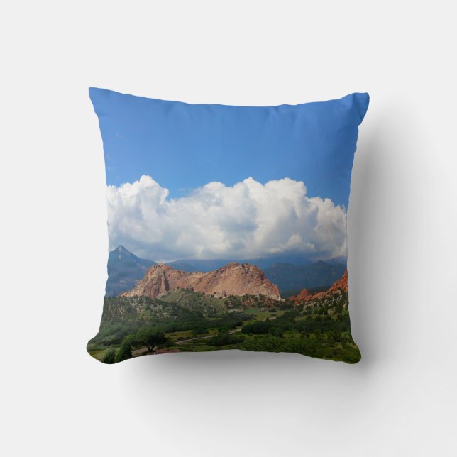 Cloudy Mountain Pillow (Front)