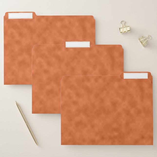 Cloudy Orange and Gray Grey Abstract Pattern File Folder (Set)