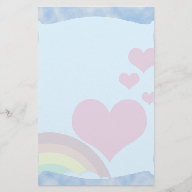 Cloudy Rainbow Stationery (Front)