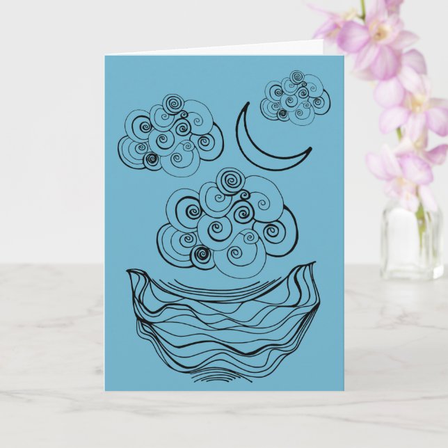 Cloudy Skies Card (Orchid)