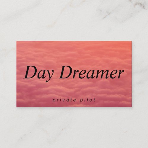 Cloudy Skies  Day Dreamer Business Card