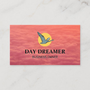 Cloudy Skies Flying Goose Business Card