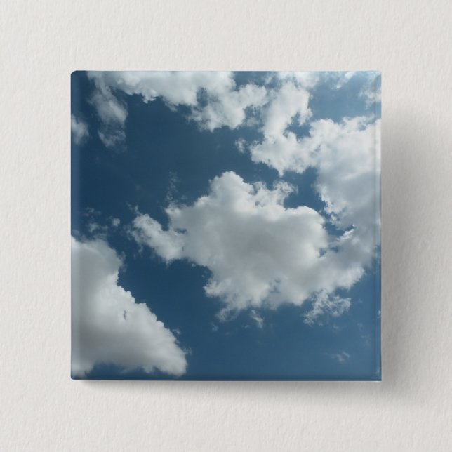 Cloudy Sky Abstract Photography Button (Front)