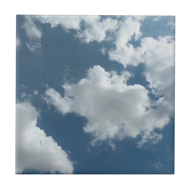Cloudy Sky Abstract Photography Ceramic Tile (Front)