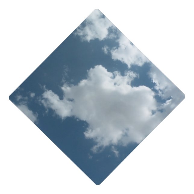 Cloudy Sky Abstract Photography Graduation Cap Topper (Front)