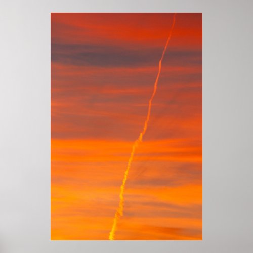 Cloudy Sky and Jet Stream Poster