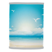 Cloudy Sky and Seagulls Over the Sea Lamp Shade (Left)