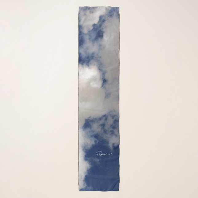 Cloudy Sky chiffon scarf (Front)