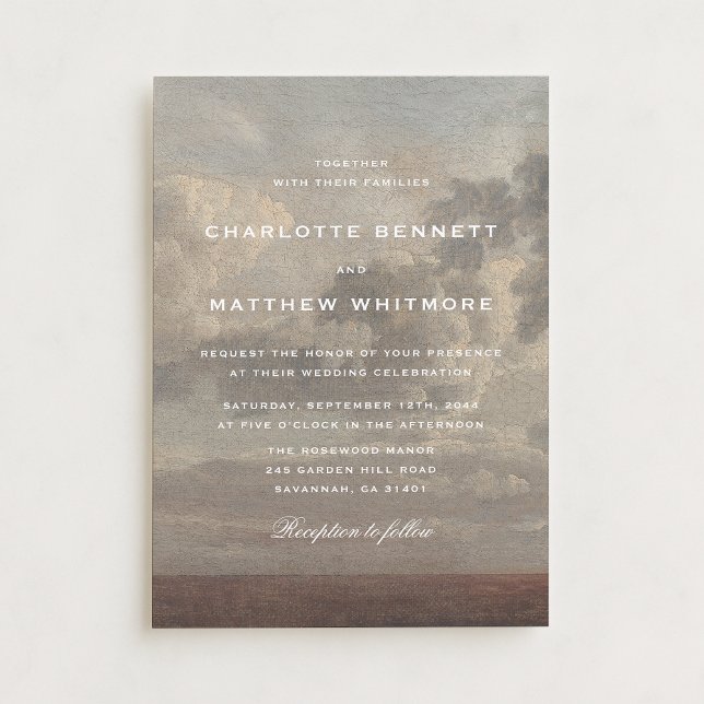Cloudy Sky Fine Art Landscape Wedding Invitation (Creator Uploaded)