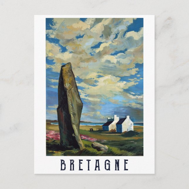 Cloudy Sky Over Brittany, France Postcard (Front)