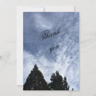 Cloudy Sky Thank You Card