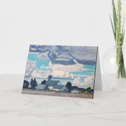 Cloudy Sky Thornhill Church famous painting Card