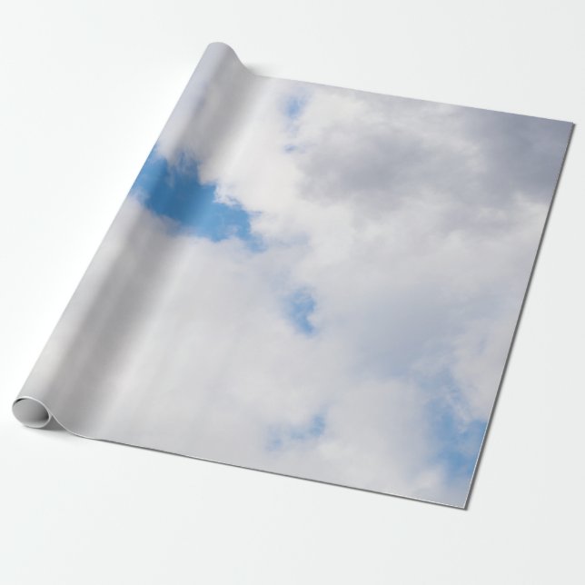 Cloudy sky wrapping paper (Unrolled)